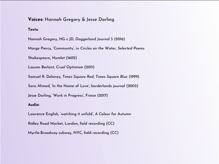 Hannah Gregory Jesse Darling EBC Issue #4 Doggerland Journal, 2017